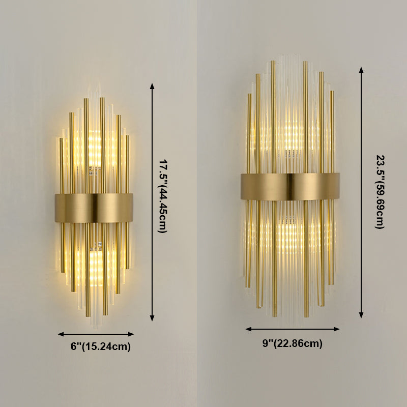 Sombra geométrica de 2 luces Diclas de pared Moderna Moder de monte de pared de estilo de cristal