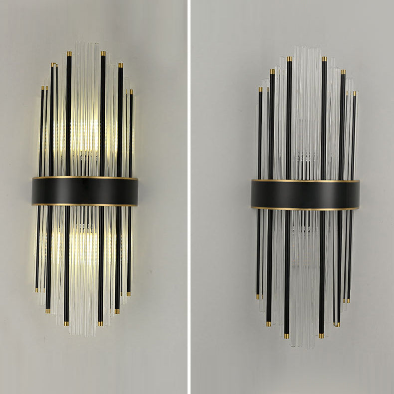 Sombra geométrica de 2 luces Diclas de pared Moderna Moder de monte de pared de estilo de cristal