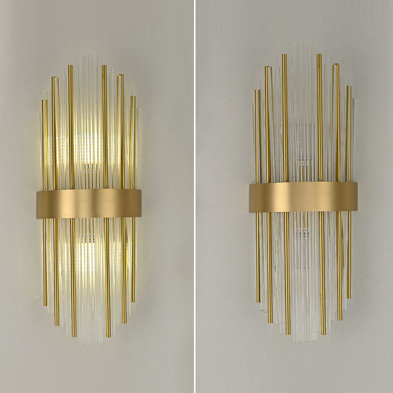 Sombra geométrica de 2 luces Diclas de pared Moderna Moder de monte de pared de estilo de cristal