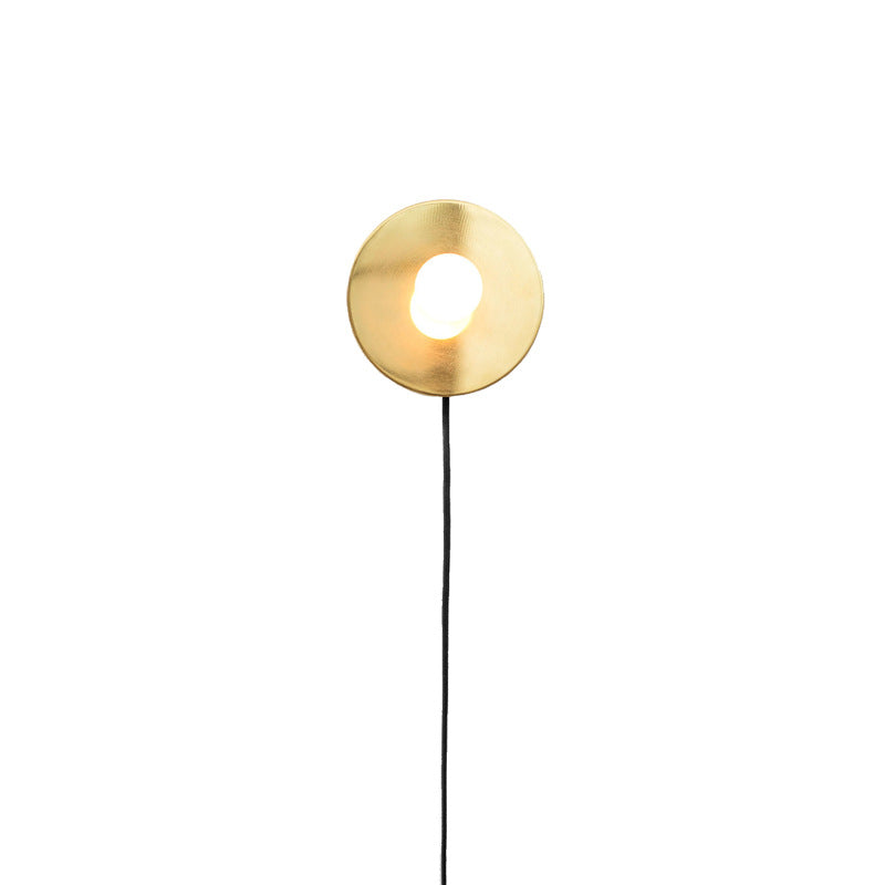 Metal Wall Lighting Fixtures Modern Style 1 Light Wall Mounted Light Fixture in Gold