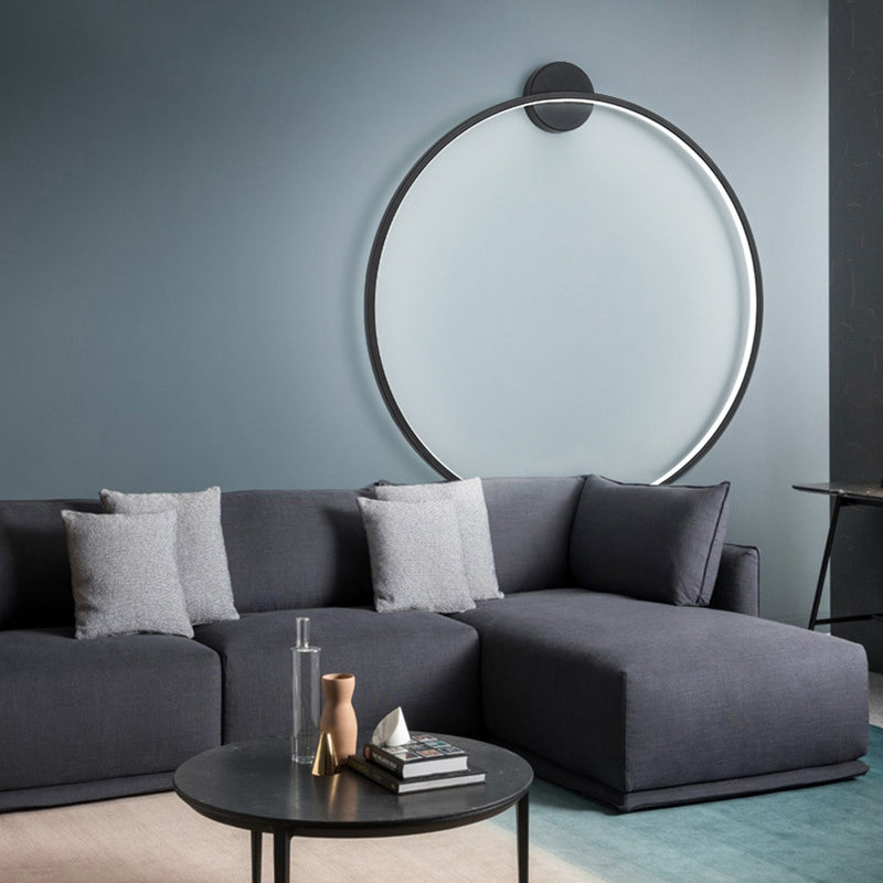 Iluminación de pared círculo en estilo moderno de silicona 1 lámpara de pared LED de luz