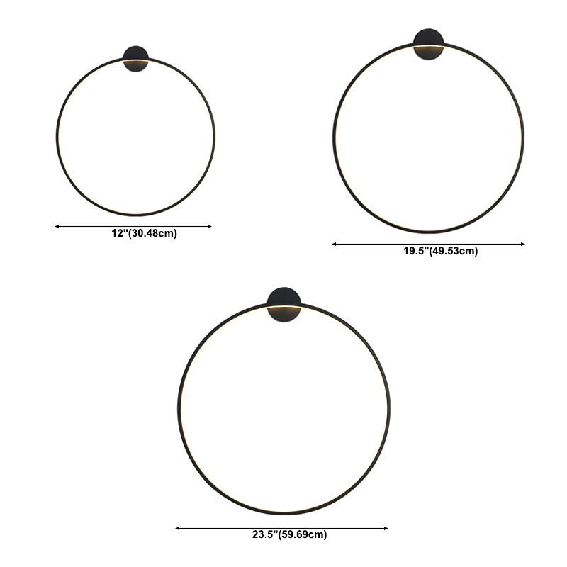 Iluminación de pared círculo en estilo moderno de silicona 1 lámpara de pared LED de luz