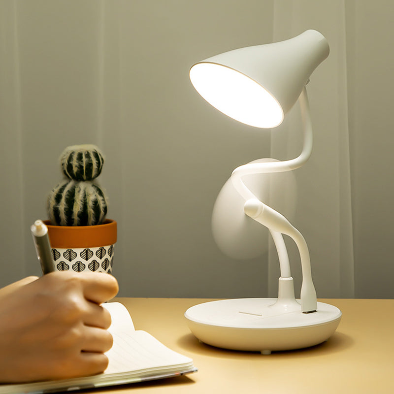 Modern Cone Table Lamp Plastic 1 Light Night Table Lamps in Multi-Colored