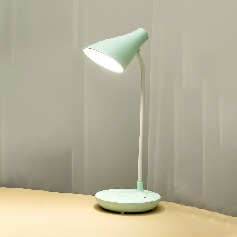 Modern Cone Table Lamp Plastic 1 Light Night Table Lamps in Multi-Colored