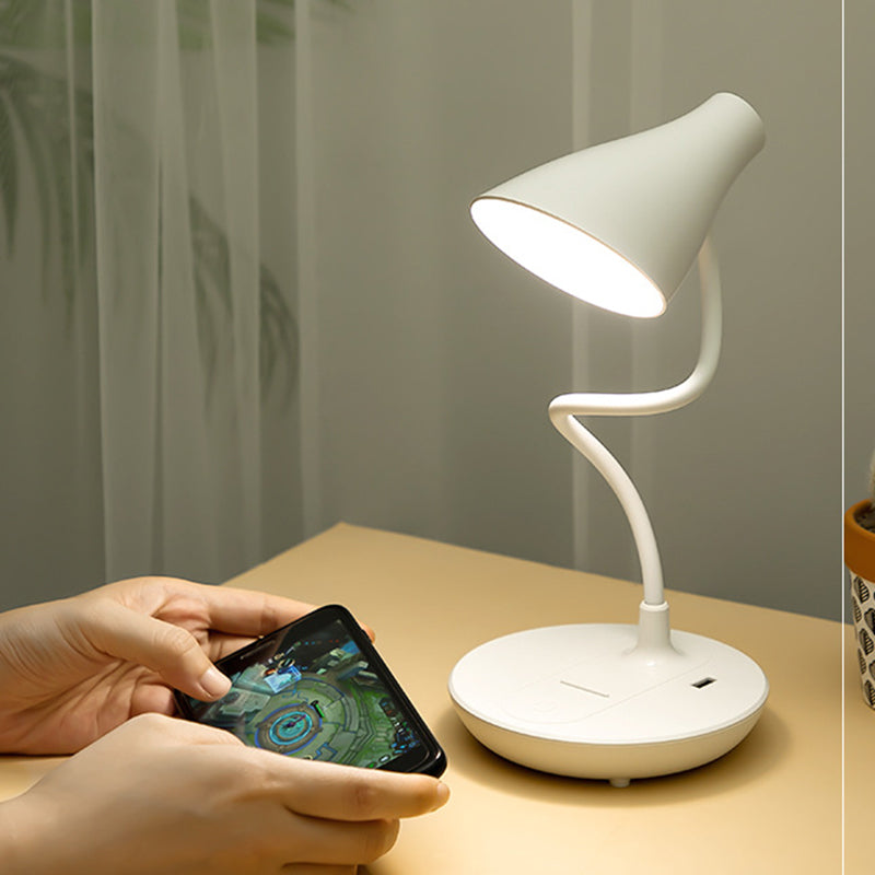 Modern Cone Table Lamp Plastic 1 Light Night Table Lamps in Multi-Colored