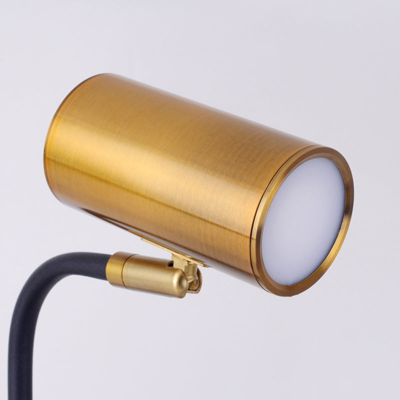 Lampe de table de cylindre moderne métal 1 lampes à table légère pour l'étude