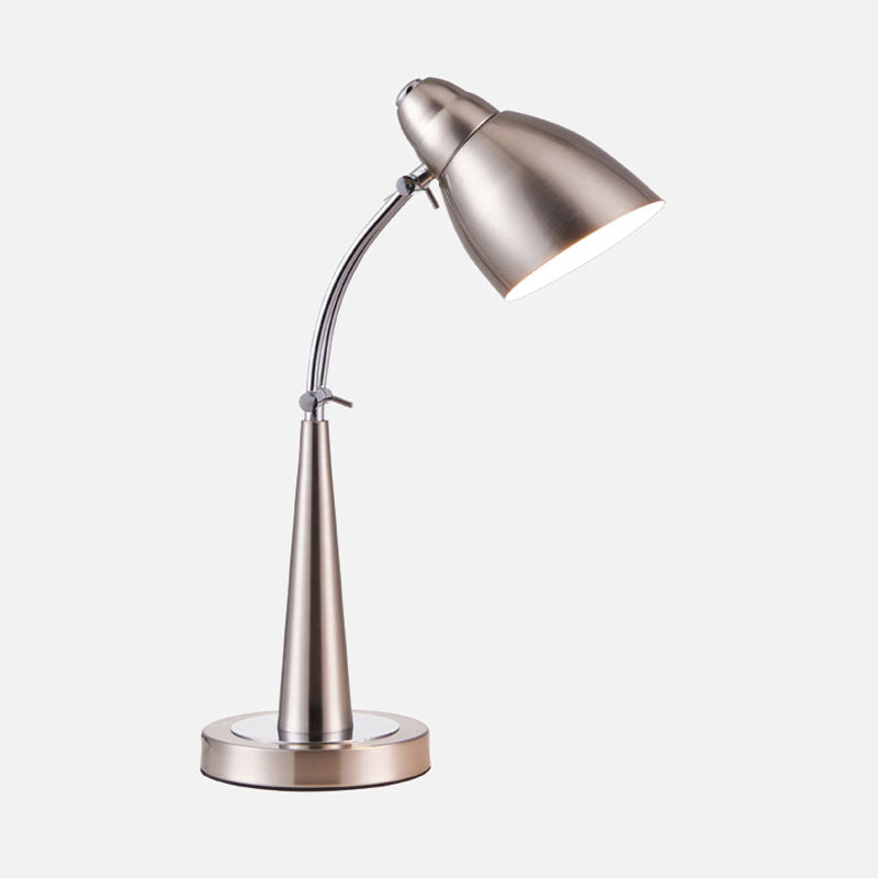 Lampade da comodino moderne a forma di cono Lampade da comodino in metallo a 1 luce in argento