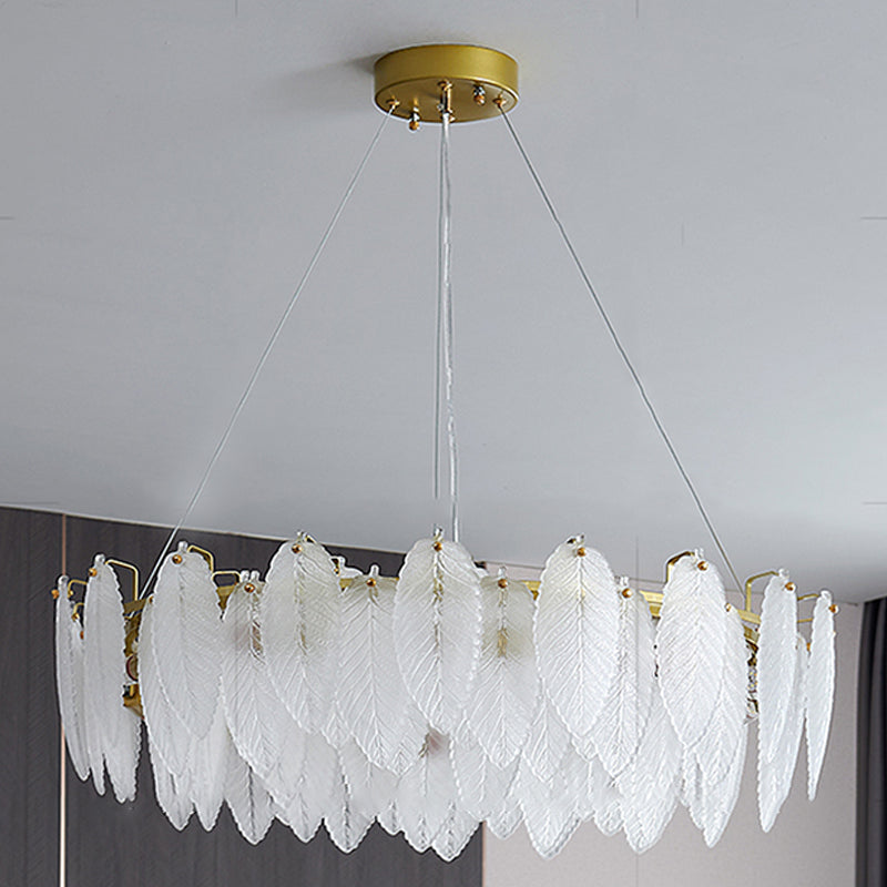 Lichte luxe stijl hangende kroonluchter lichtglas kroonluchter hanglampje