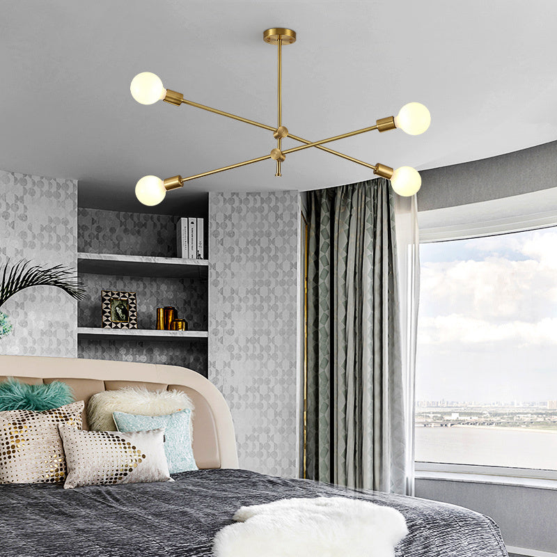 Moderne stijl metalen kroonluchter verlichtingsarmatuur multi -lights sputnik hangende plafondlampen