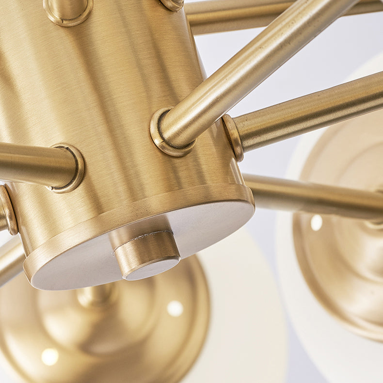 White Glass Global Hanging Chandelier Modern Style Multi Lights Ceiling Pendant Light