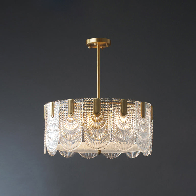 Moderne luxe stijl cirkelvormige hangende kroonluchter glazen kroonluchter verlichtingsarmaturen