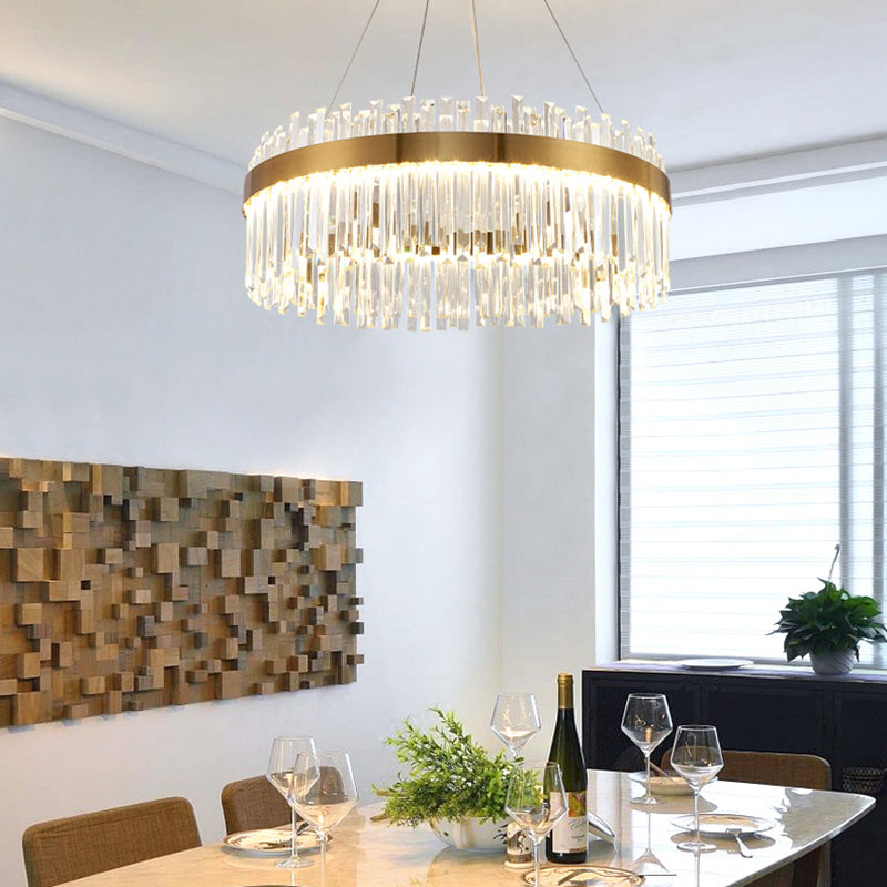 Hedendaagse luxe led hangende lamp metalen kroonluchter voor woonkamer