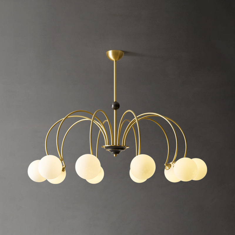 Moderne stijl Global Chandelier Multi Lights White Glass Suspension Lamp