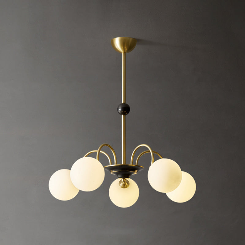 Moderne stijl Global Chandelier Multi Lights White Glass Suspension Lamp