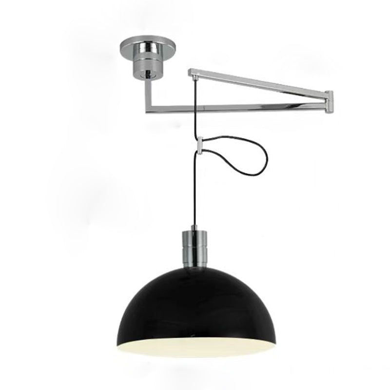 Postmodern Style Bowl Shade Hanging Light Metal 1 Light Pendant Lamp for Restaurant