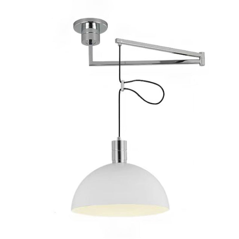Postmodern Style Bowl Shade Hanging Light Metal 1 Light Pendant Lamp for Restaurant