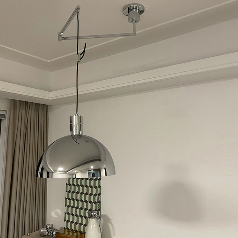 Postmoderne Schüssel Schatten Hängende leichte Metall 1 Leichte Anhängerlampe für Restaurant