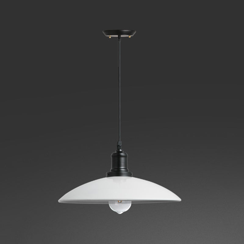 Lámpara colgante de cúpula de hierro de lámpara de colgante retro industrial con sombra de hierro