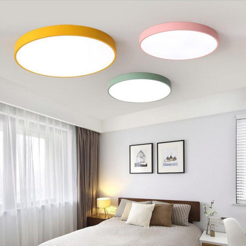 Modern Simple Macaroon LED Ceiling Lamp Acrylic 1 Light for Living Room Study