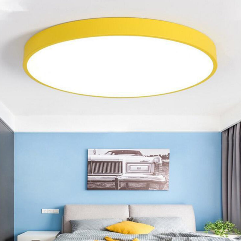 Modern Simple Macaroon LED Ceiling Lamp Acrylic 1 Light for Living Room Study