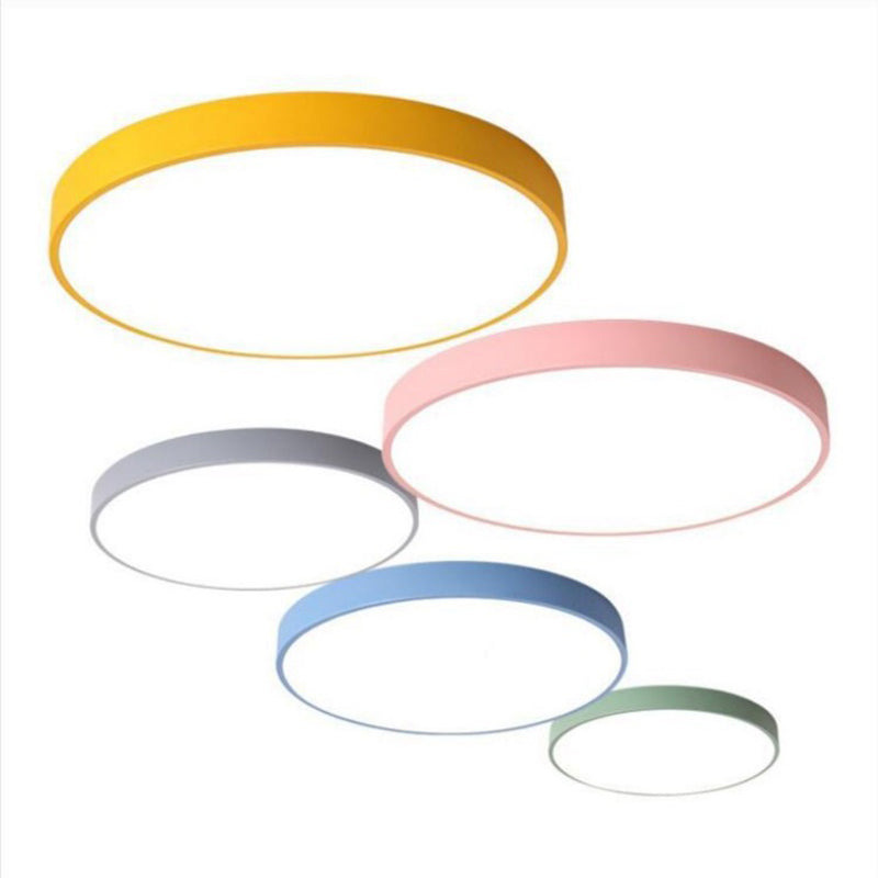 Modern Simple Macaroon LED Ceiling Lamp Acrylic 1 Light for Living Room Study