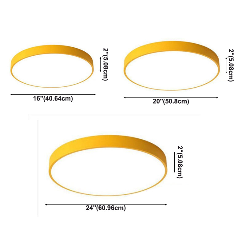 Modern Simple Macaroon LED Ceiling Lamp Acrylic 1 Light for Living Room Study