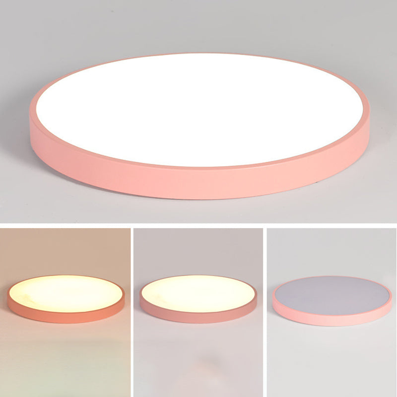 Modern Simple Macaroon LED Ceiling Lamp Acrylic 1 Light for Living Room Study