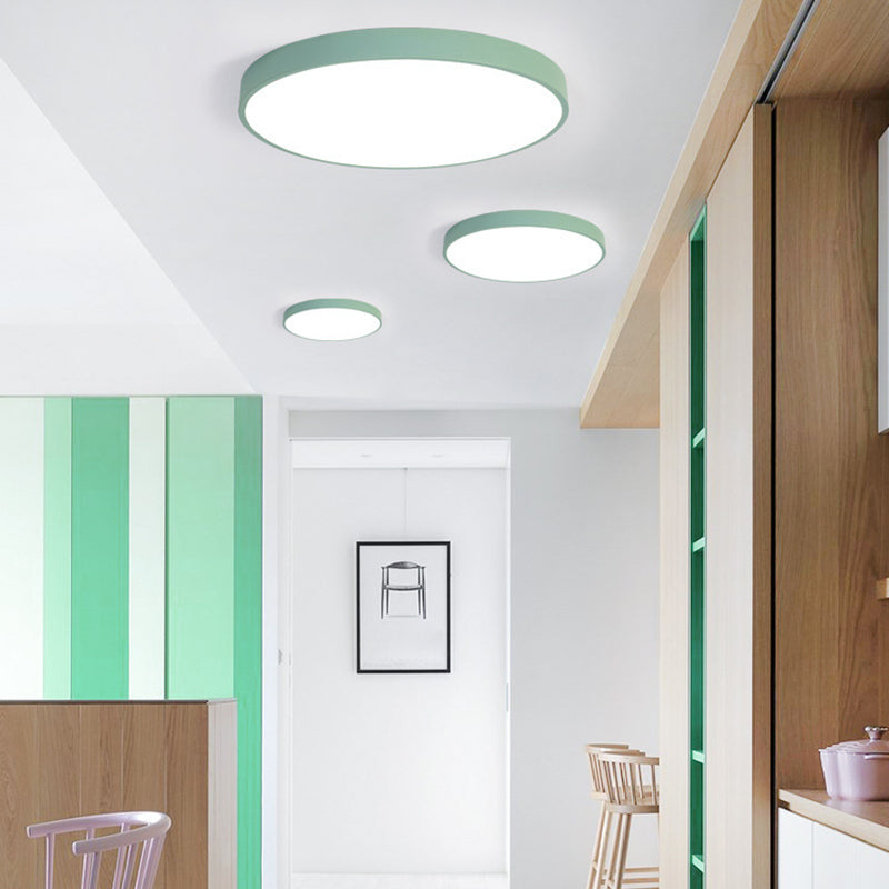 Modern Simple Macaroon LED Ceiling Lamp Acrylic 1 Light for Living Room Study