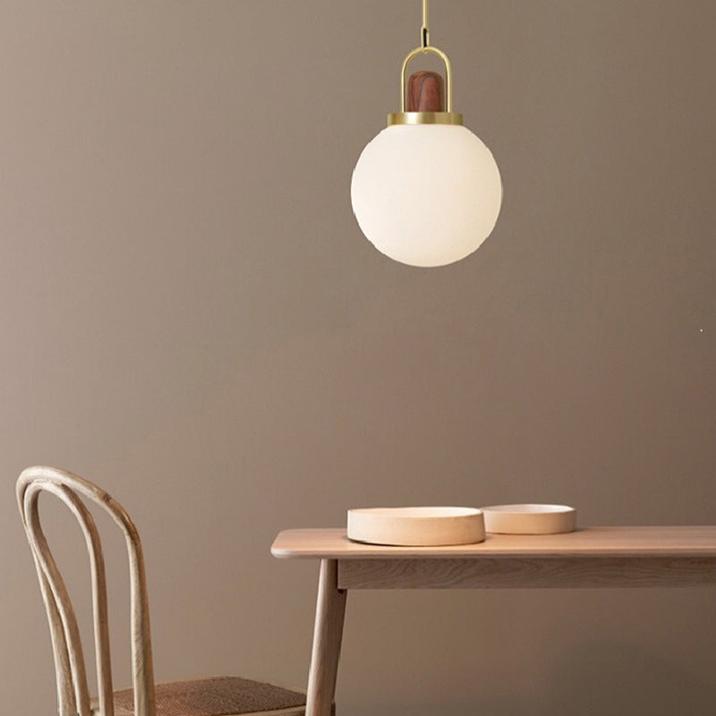 12" Wide Nordic Style Hanging Light Glass Shade 1 Light Pendant Lamp for Bedroom