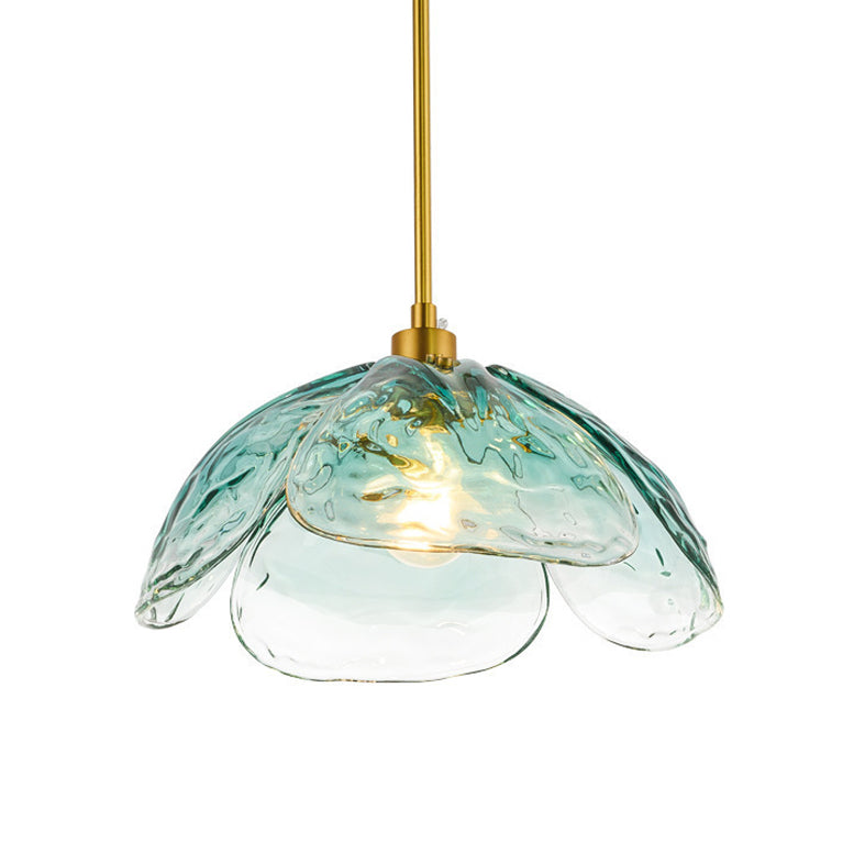 Farbenfrohe Blumenform hängen hängendes Flussglas 1 leichte Anhängerlampe für das Restaurant