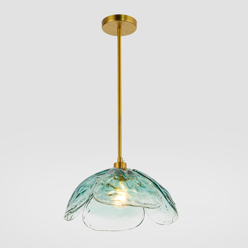 Farbenfrohe Blumenform hängen hängendes Flussglas 1 leichte Anhängerlampe für das Restaurant