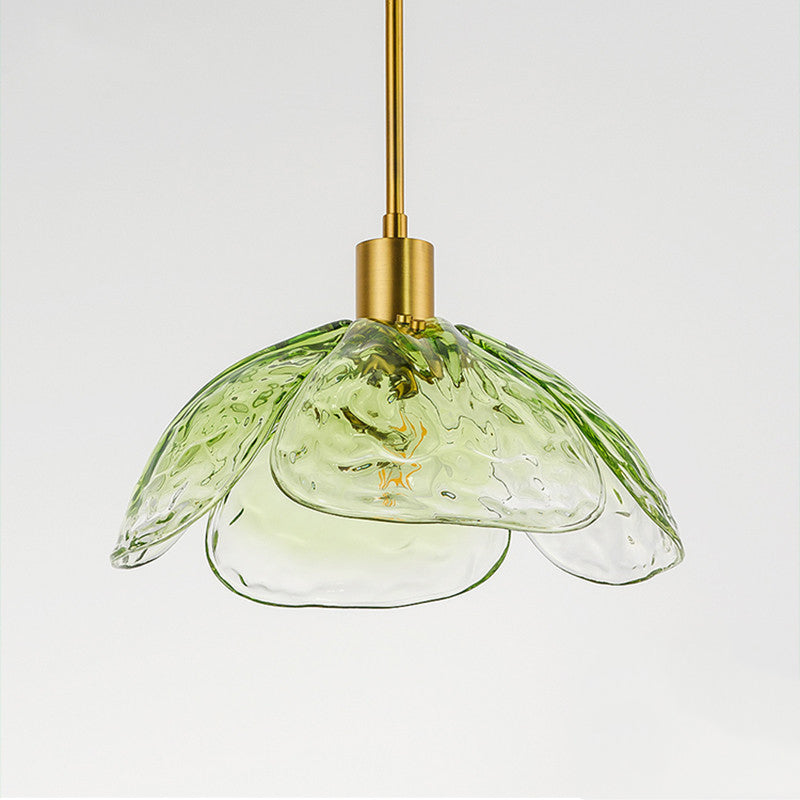 Farbenfrohe Blumenform hängen hängendes Flussglas 1 leichte Anhängerlampe für das Restaurant