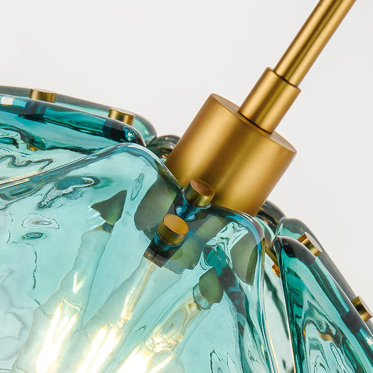 Farbenfrohe Blumenform hängen hängendes Flussglas 1 leichte Anhängerlampe für das Restaurant