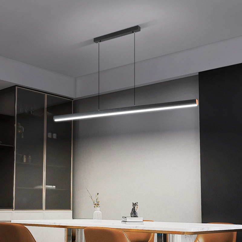 Simplicity Contemporary Island Light Acrylic Long Strip Hanging Lamp for Dining Room