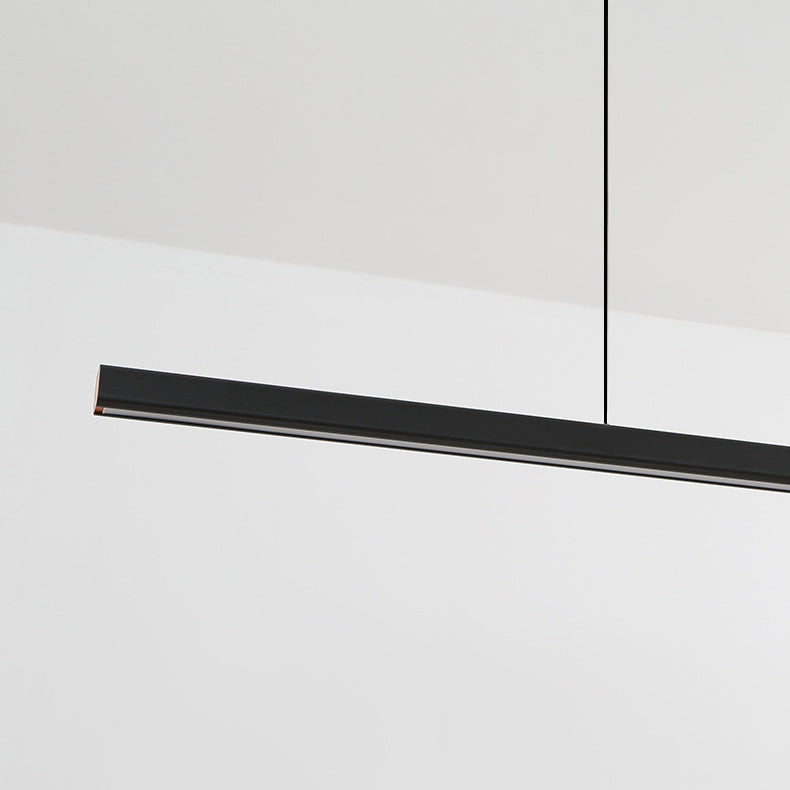 Simplicité Contemporary Island Light Acrylique Long Strip Prowing Lampe pour salle à manger