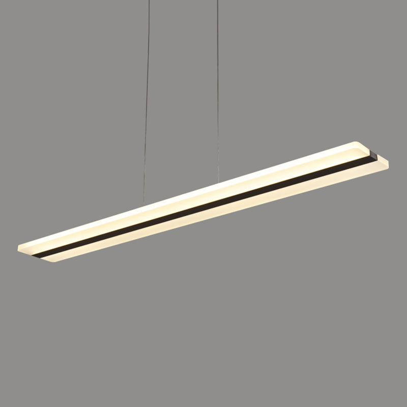 Black Island Lighting Fixtures Modern Style LED Hanging Lamp for Dining Room