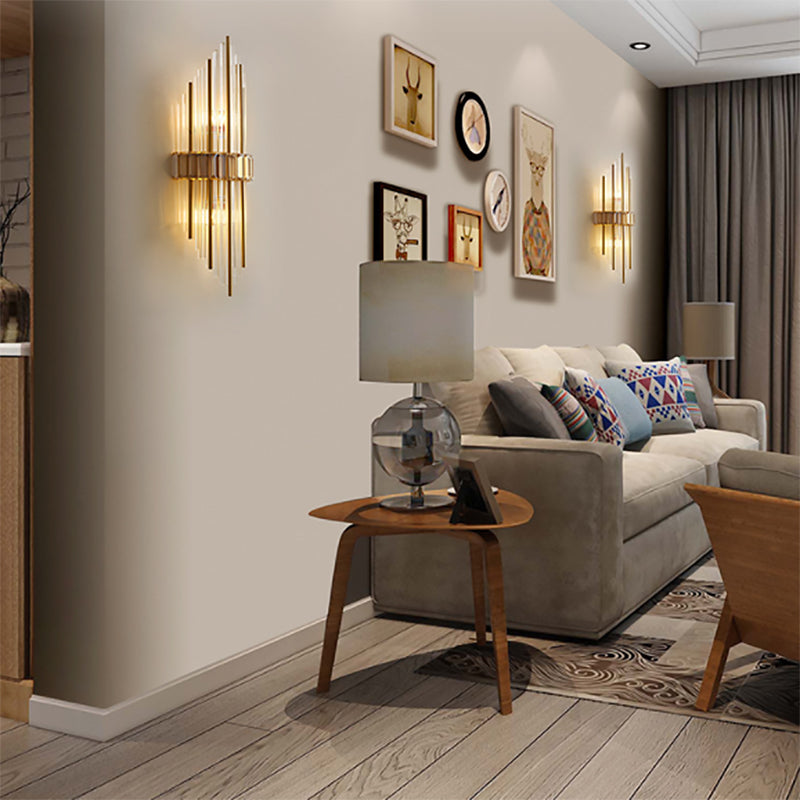 Lámpara de pared de pared de pared de cobre de 2 bombas