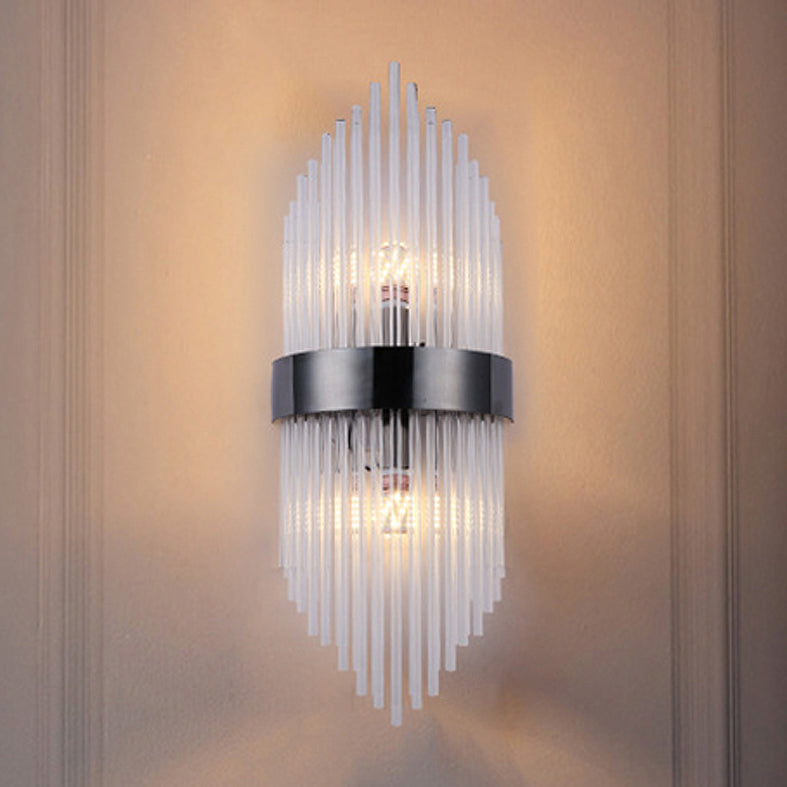 Lámpara de pared de pasillo de dormitorio de luz de cristal creativo moderno