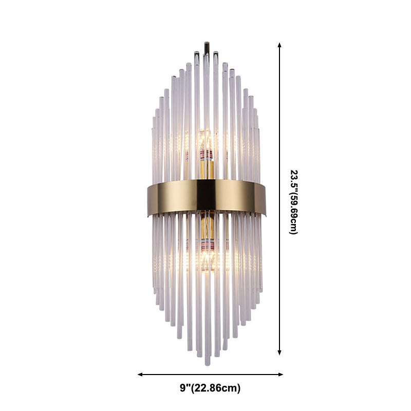 Lámpara de pared de pasillo de dormitorio de luz de cristal creativo moderno