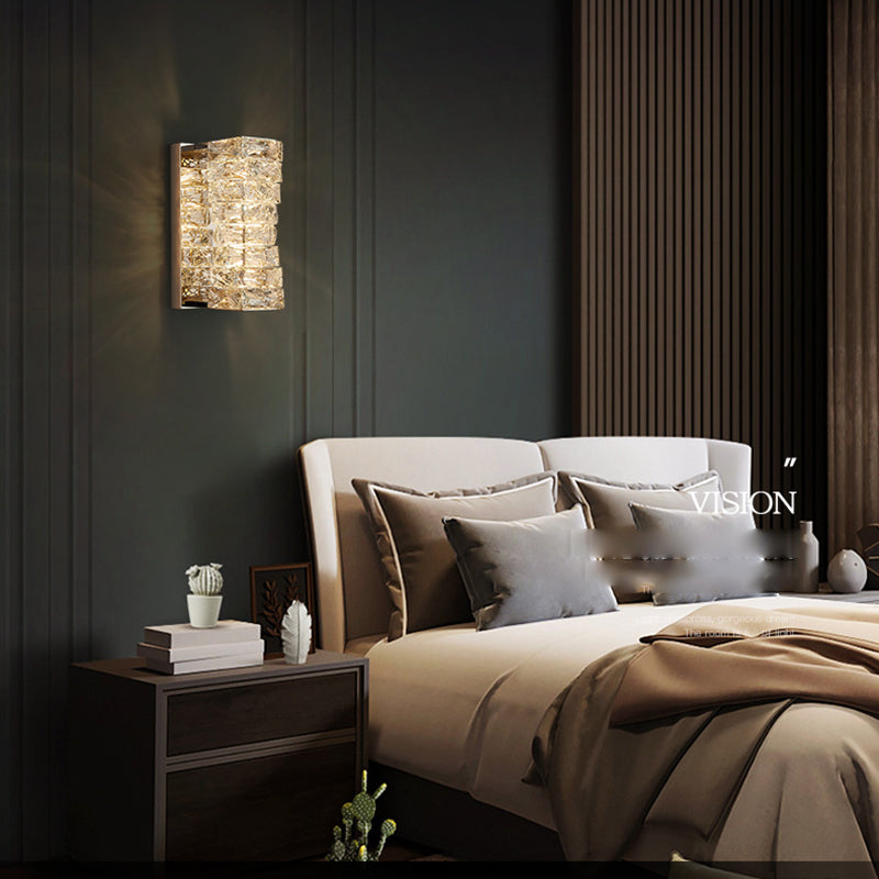 Postmoderne Wandleuchte Beleuchtung Kristallwand montiertes Lichter für Schlafzimmer Wohnzimmer