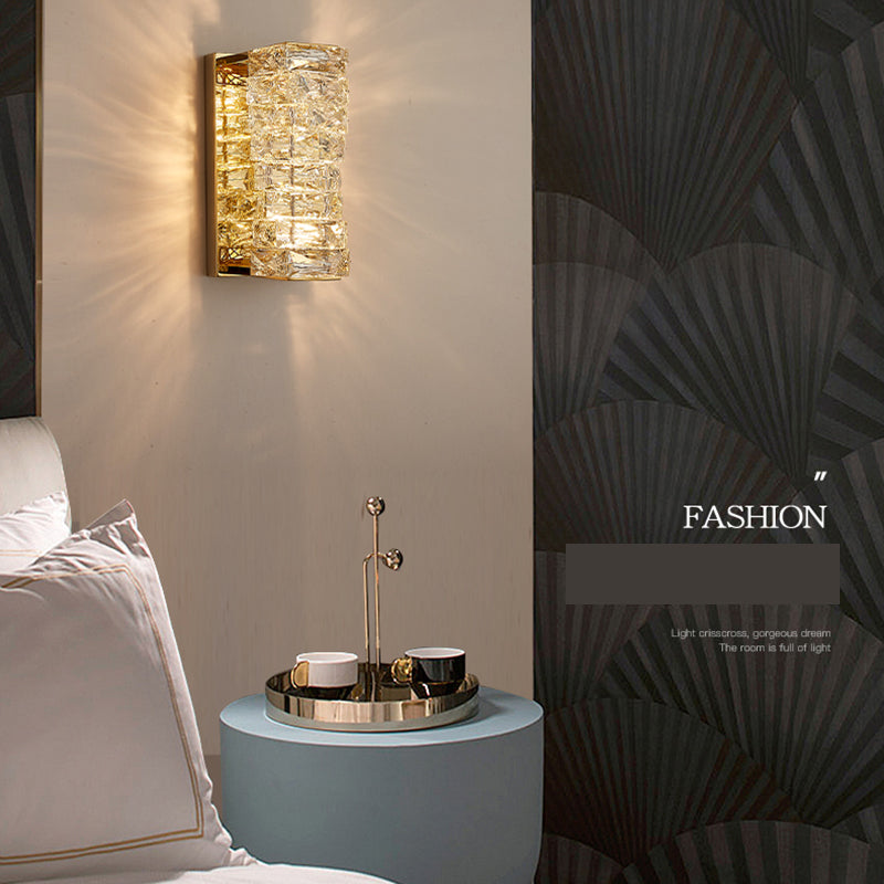 Postmoderne Wandleuchte Beleuchtung Kristallwand montiertes Lichter für Schlafzimmer Wohnzimmer