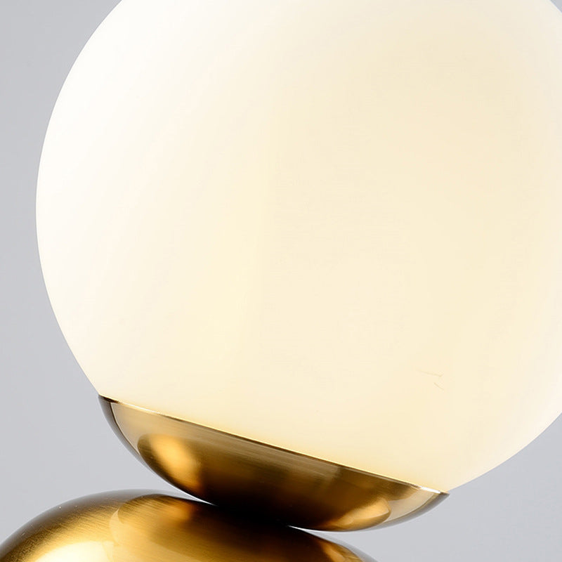 Hat Night Table Lamps Modern 1-Light Nightstand Lights with White Glass Shade for Bedroom