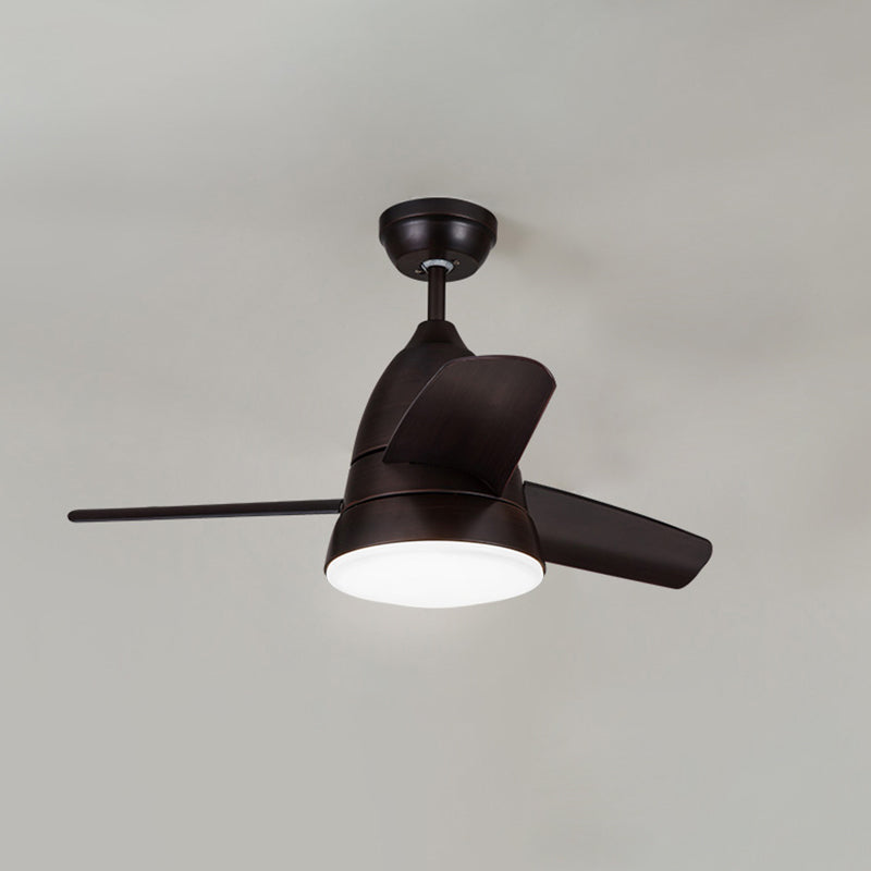 Nordique Conical suspension ventilateur clair acrylique de nuance LED Semi Flush Mount lampe
