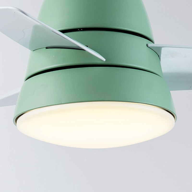 Nordique Conical suspension ventilateur clair acrylique de nuance LED Semi Flush Mount lampe