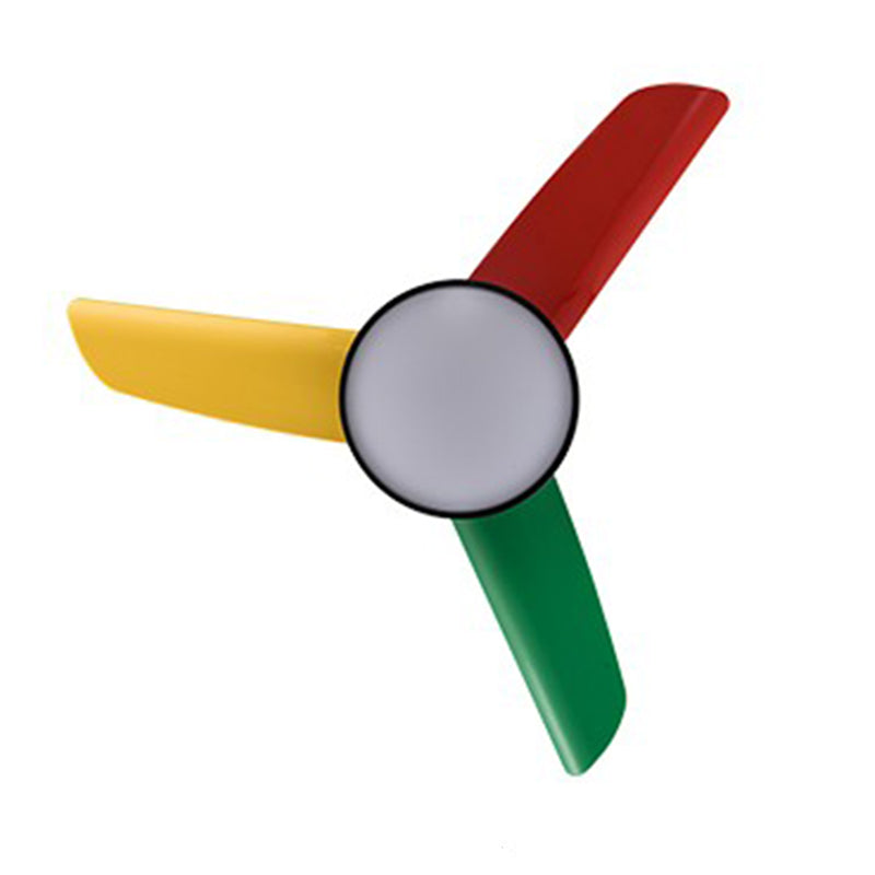 Nordique Conical suspension ventilateur clair acrylique de nuance LED Semi Flush Mount lampe