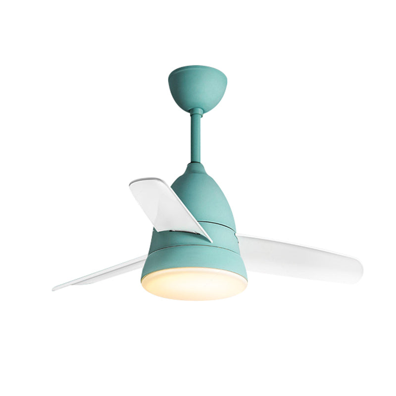 Éventail de pendentif en métal conique Light Nordic Style LED Semi Flush Mounted Plafond Ayémorrat pour salle à manger