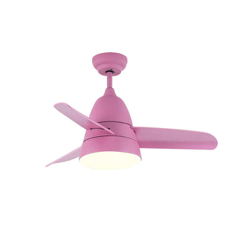 Éventail de pendentif en métal conique Light Nordic Style LED Semi Flush Mounted Plafond Ayémorrat pour salle à manger