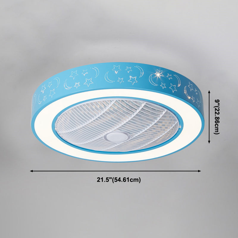Ventilador de techo hueco de macarrón Ligero de metal LED LED Semi Flush Mounting Fixture