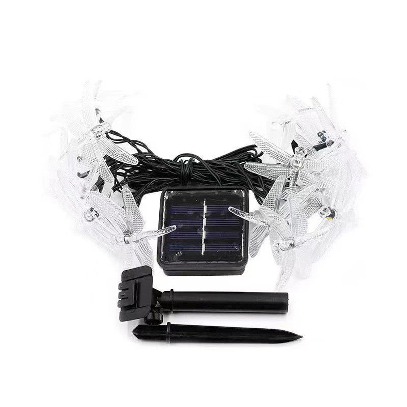 Dragonfly Solar String Light Nordic Style Plastic Outdoor Landscape Light