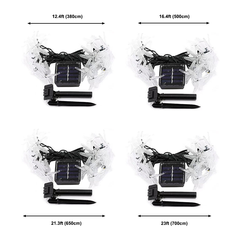 Dragonfly Solar String Light Nordic Style Plastic Outdoor Landscape Light